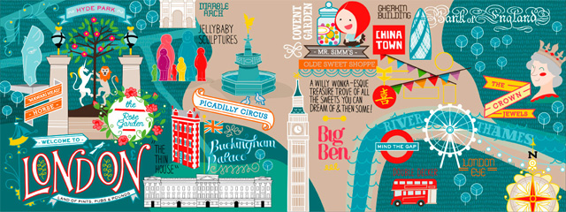 Londen door Robyn Mitchell op They Draw and Travel