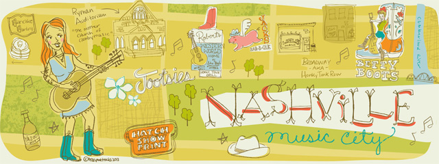 Nashville door Tracey Mattocks op They Draw and Travel