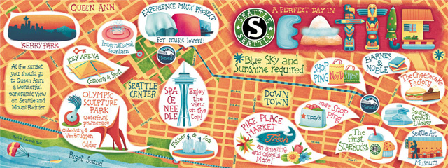 Seattle door Sylvia Sponza op They Draw and Travel